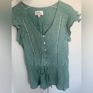 Womens Teal Blouse